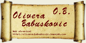 Olivera Babušković vizit kartica